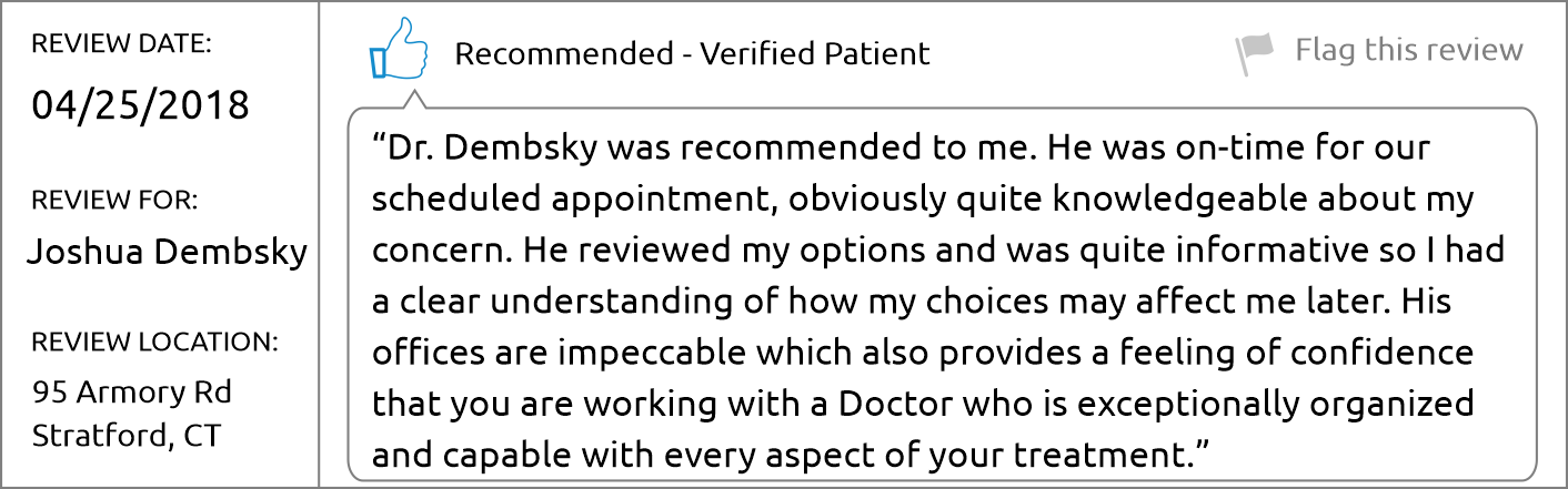 Dr. Joshua Demsbky - Brighter Patient review