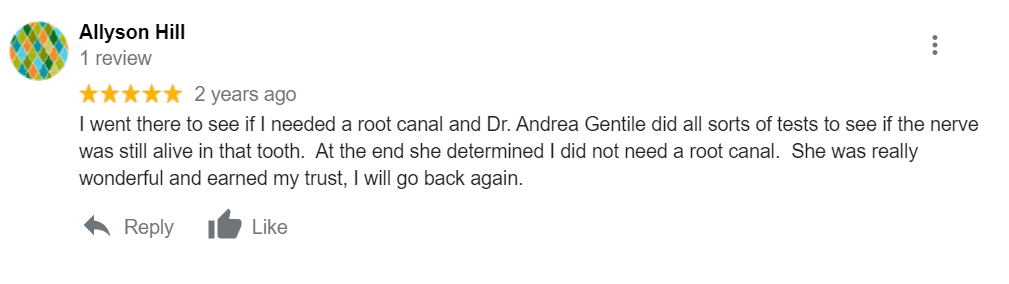 Patient Review - Dr. Andrea Gentile-Fiori - Google